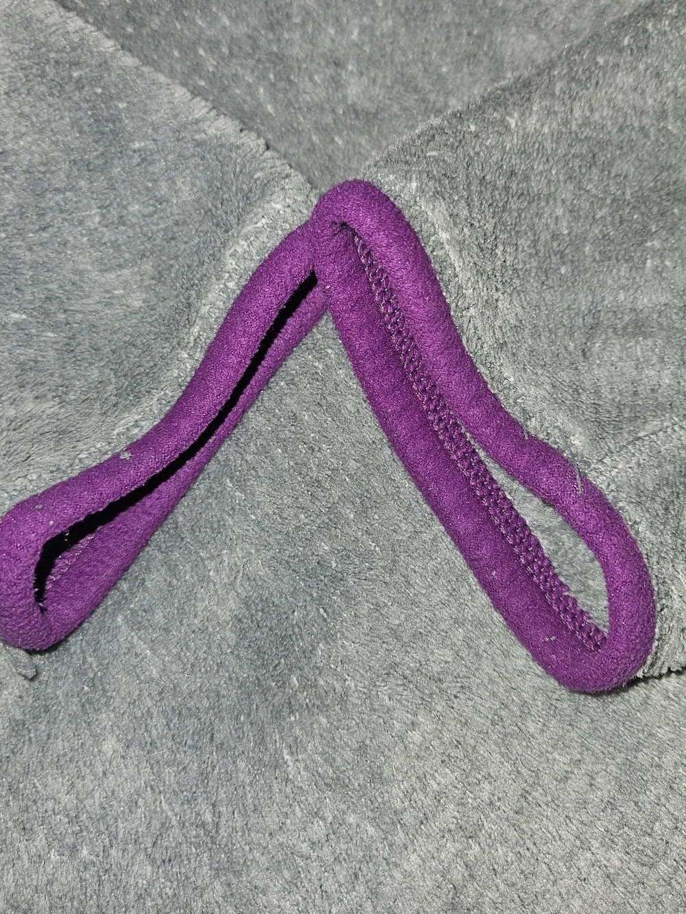 Patagonia Gray Fleece Pullover with Purple Trim